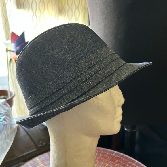 Goodfellow & Company Cotton Fedora Hat Mens Dress Sun Hat L/XL Denim Blue - Picture 8 of 8